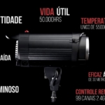 Ótimas luzes LED para newborn e vídeos SK-1000SL, 500s e 500BL